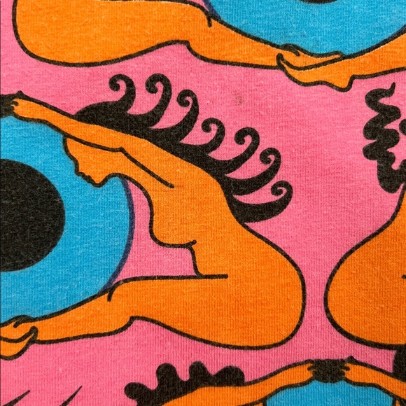 Nooworks Psychedelic Eyes Mock Neck Tee Shirt - Picture 5 of 8